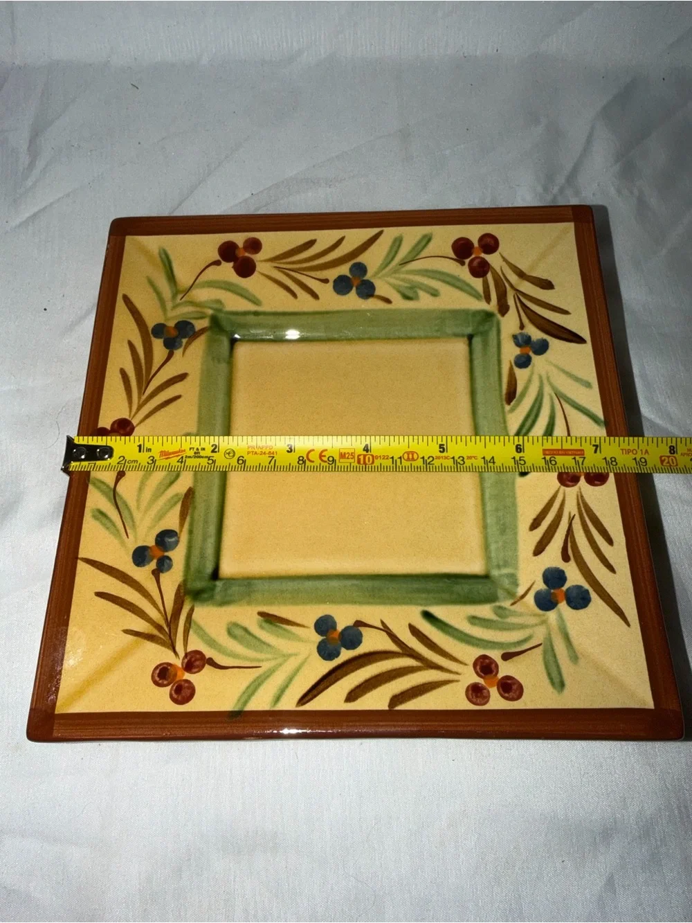 Faience Provençale du Poët-Laval France Hand-Painted 2-Piece Ceramic Set